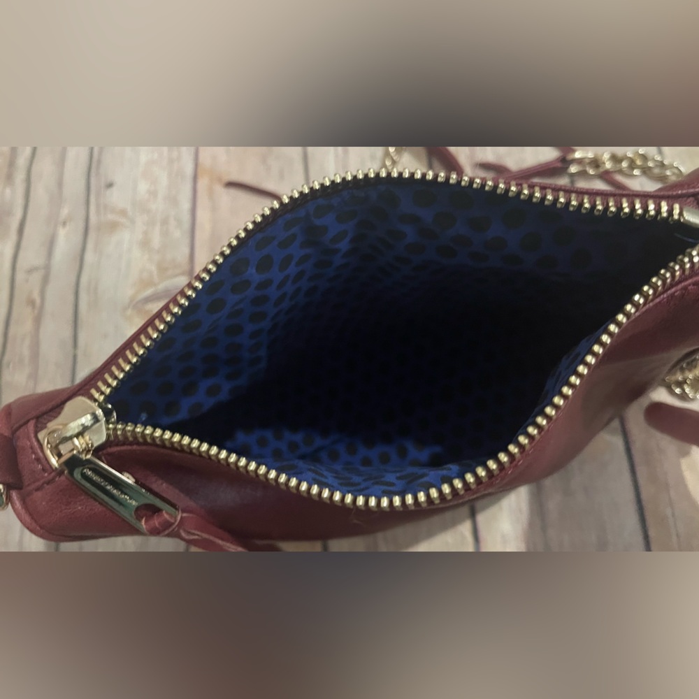 Rebecca Minkoff Mini 5 Zip Port Wine Burgundy Maroon Convertible Shoulder Bag - Picture 6 of 7
